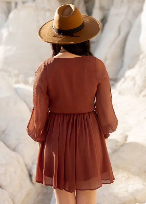 Ani Dress in Rust