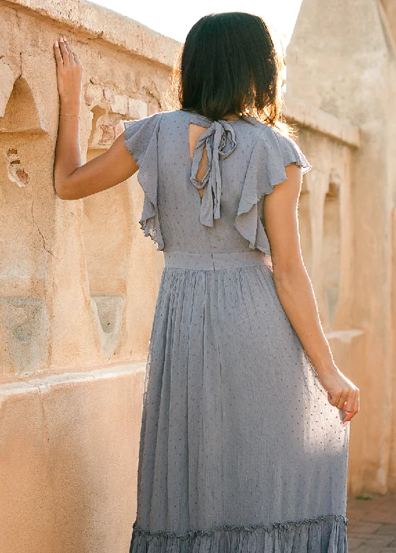 Diah Dress in Dusty Blue