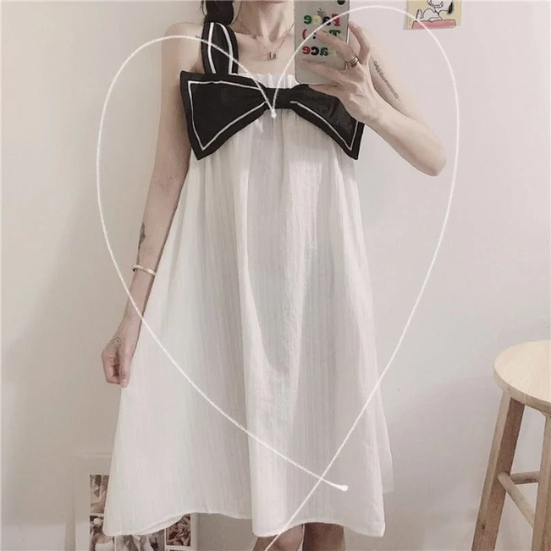 Women's Kawaii Bowknot Slip Dress