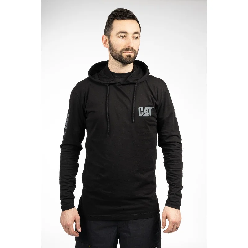 Hooded Long Sleeve Tee Black Small