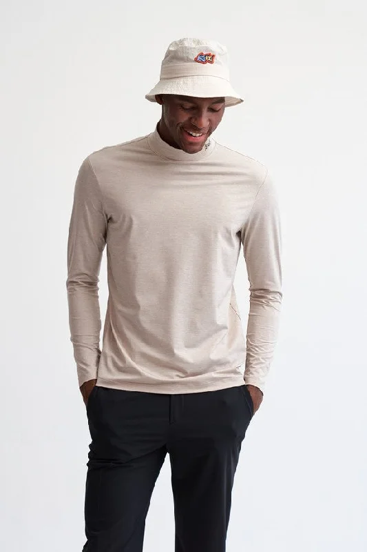 Mock-Neck Long-Sleeve Men T-Shirt(mock-neck long-sleeved T-shirt)