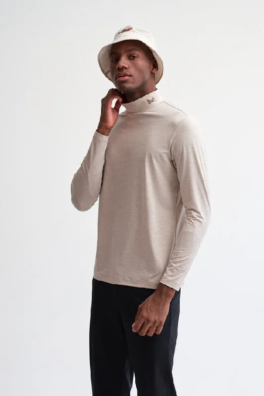 Mock-Neck Long-Sleeve Men T-Shirt(mock-neck long-sleeved T-shirt)