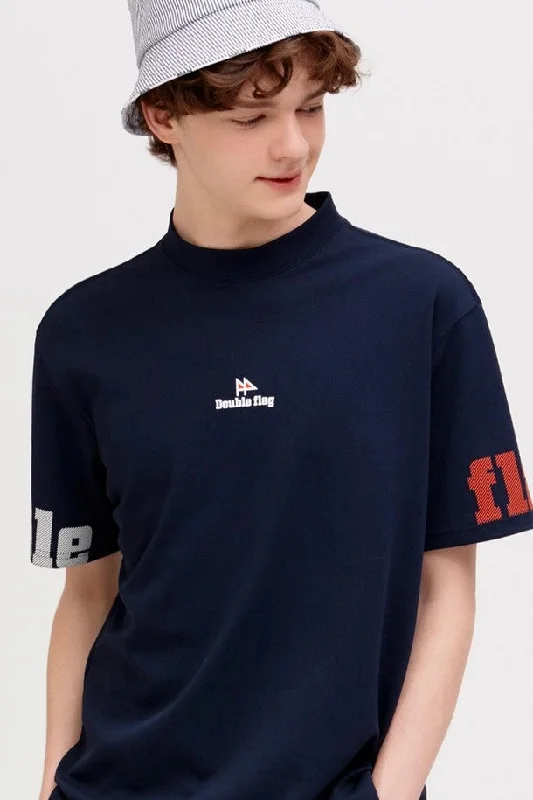 DF Navy LOGOPrinted Cotton Short SleeveT-Shirt (DXTS2B902N3)