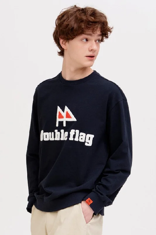 DF Navy LOGO Point Sweat Shirt (DXTS2B311N3)