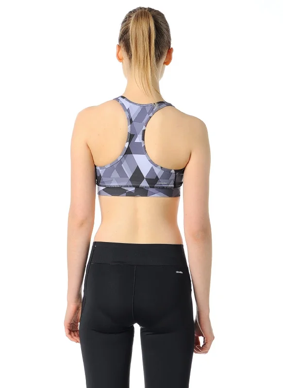 Adidas Techfit Printed Bra - Black/Print/Matte Silver(AJ0539)