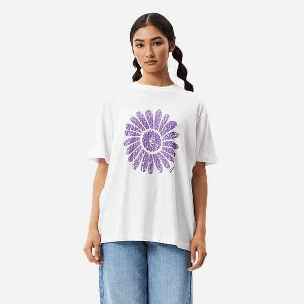 Afends Daisy Slay Oversized Tee - White