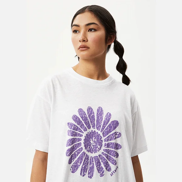 Afends Daisy Slay Oversized Tee - White