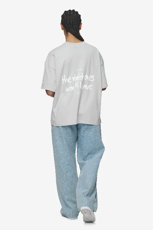 Aleja Heavy Oversized Tee Washed Sky Grey