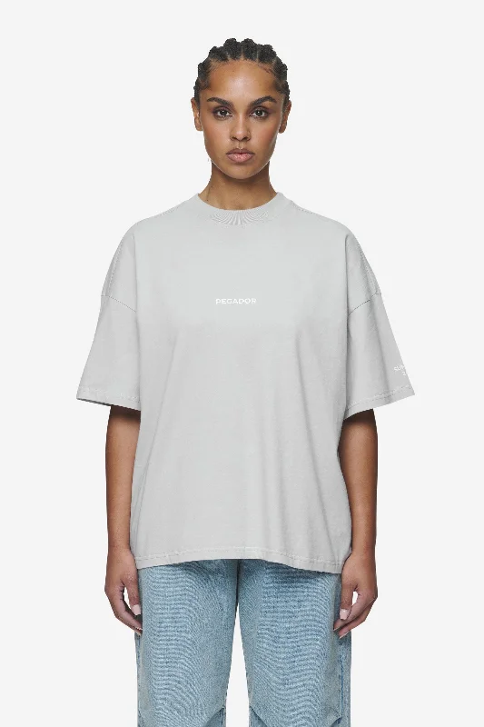 Aleja Heavy Oversized Tee Washed Sky Grey