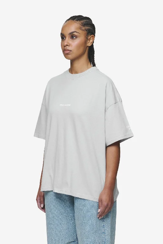 Aleja Heavy Oversized Tee Washed Sky Grey