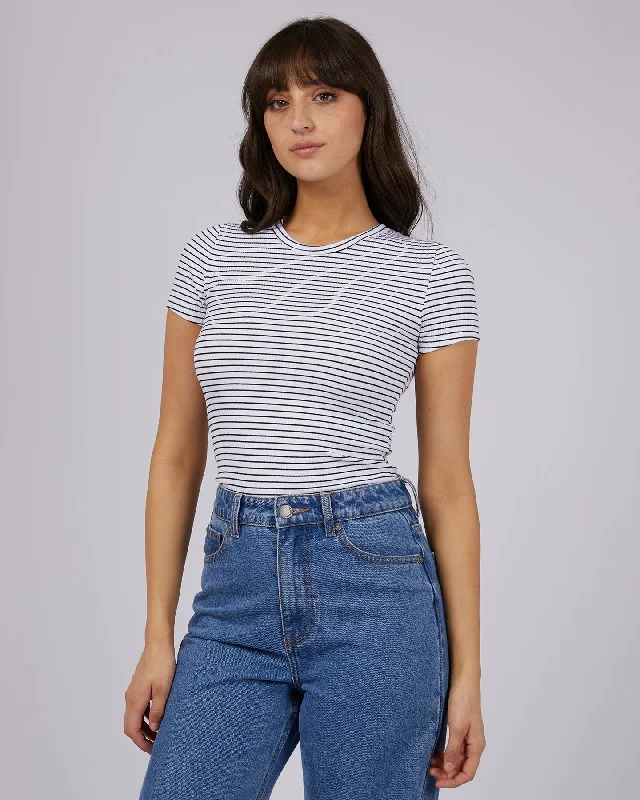 All about Eve Eve Rib Stripe Tee - White