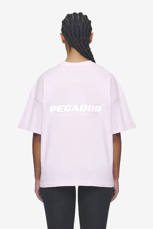 Arendal Logo Heavy Oversized Tee Washed Bubblegum White