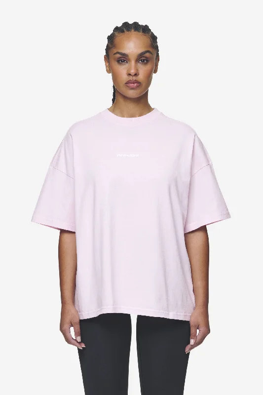 Arendal Logo Heavy Oversized Tee Washed Bubblegum White