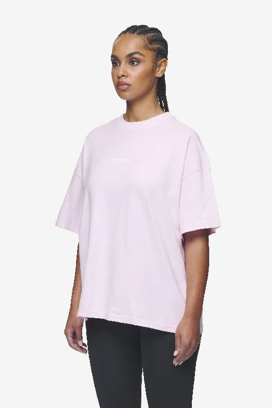 Arendal Logo Heavy Oversized Tee Washed Bubblegum White