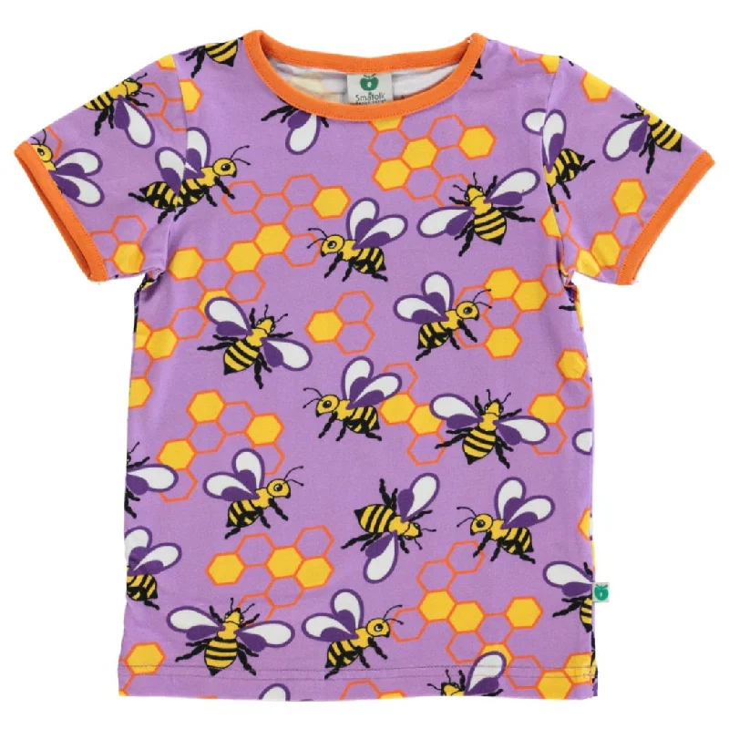 Bees Short Sleeve Shirt  in Viola