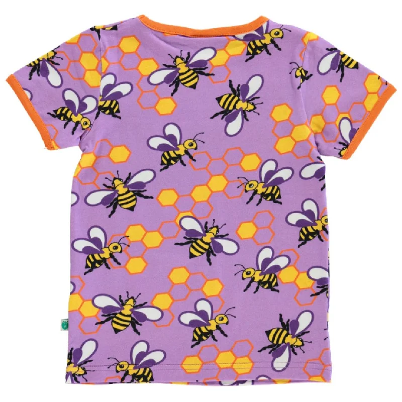 Bees Short Sleeve Shirt  in Viola