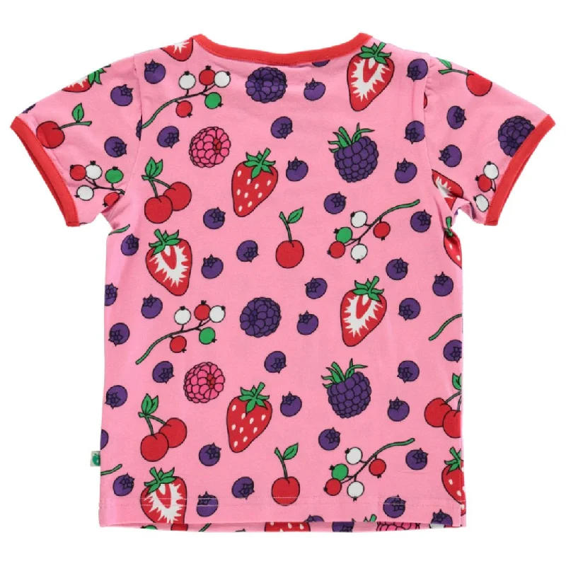 Berries Short Sleeve Shirt  in Sea Pink