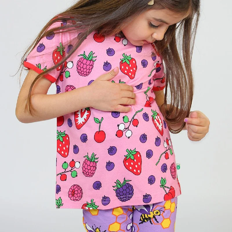 Berries Short Sleeve Shirt  in Sea Pink