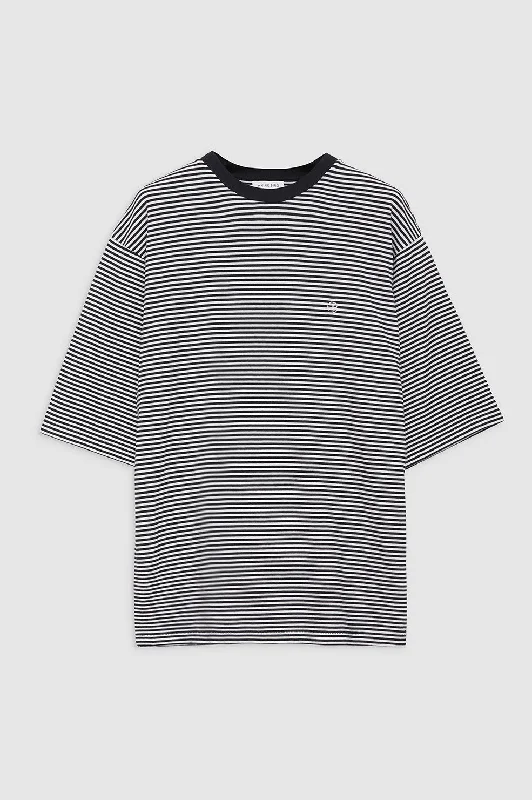 Bo Tee - Black And White Stripe