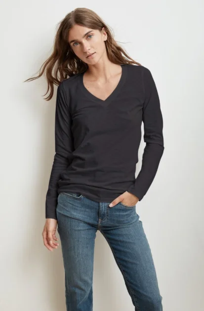 Bridget Long Sleeve Black Tee