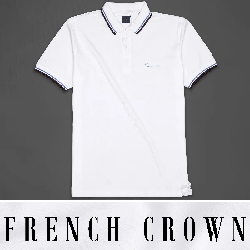 Bright White  Organic Cotton Mercerised Pique Polo