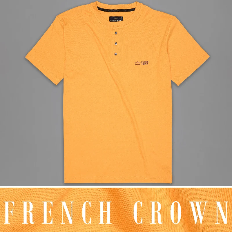 Butterscotch Orange Premium Cotton Round Neck Jersey T-shirt