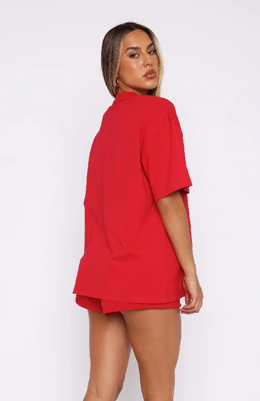 Capsule 9 Take It On Tour Oversized Tee Red