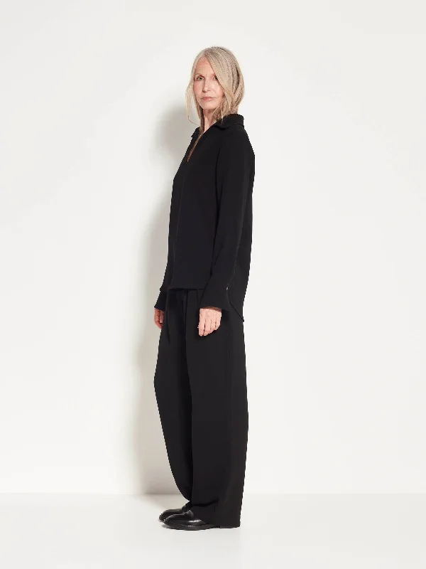 Carey Blouse (Triacetate Drape) Black