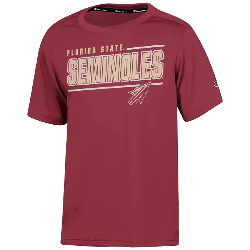 Champion Youth Florida State Seminoles Arrowhead Short Sleeve Performance T-shirt - Garnet