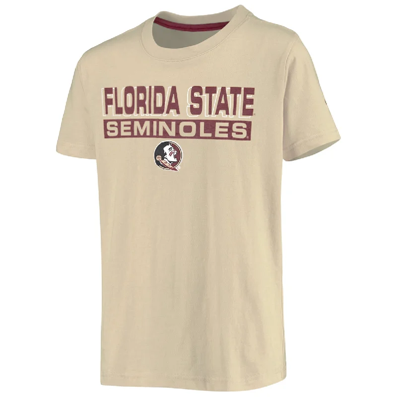 Colosseum Youth Florida State Seminoles/Seminole Logo Short Sleeve T-shirt - Vegas Gold