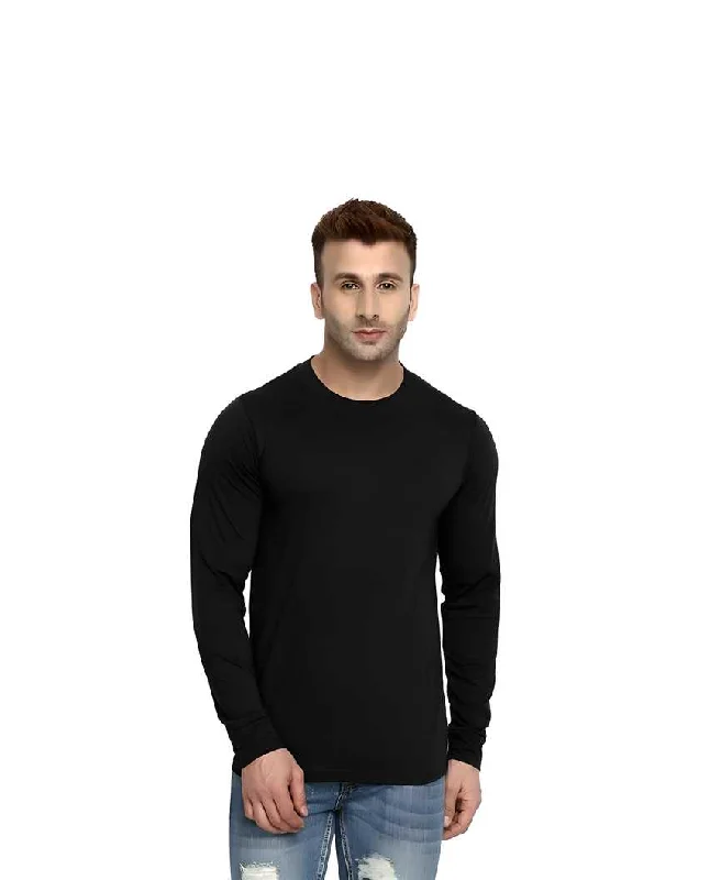 Cotton Solid Full Sleeves T-Shirt