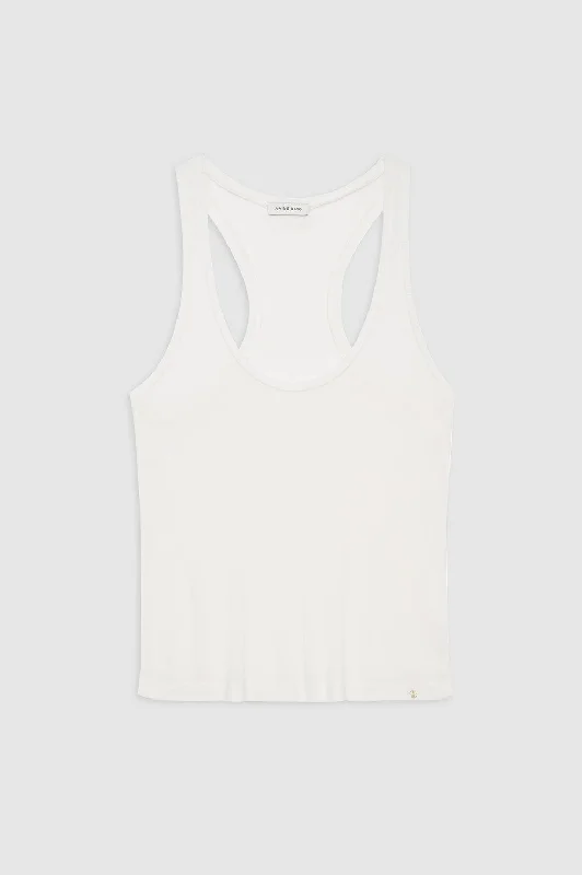 Dale Tank - Off White Cashmere Blend