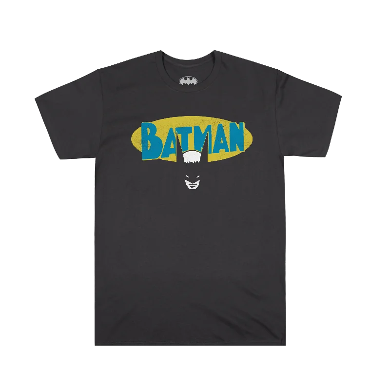 Retro Batman Logo Charcoal Tee