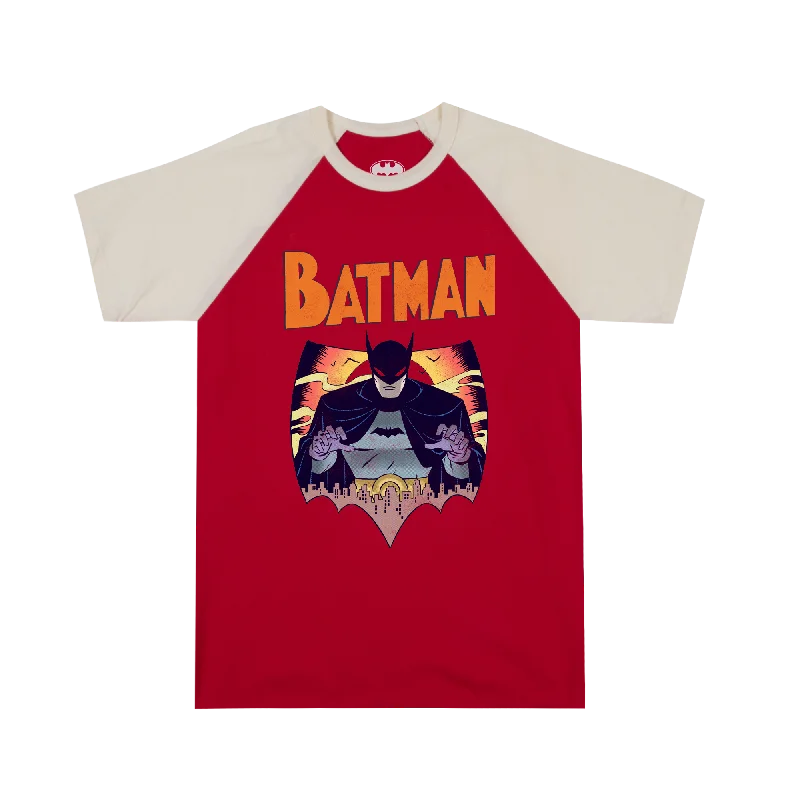 Batman Retro Red Raglan