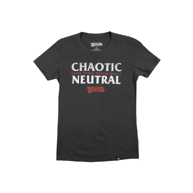 D&D Women's Chaotic Neutral Charcoal Tee