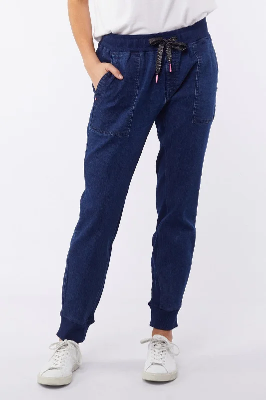 Elm - Alli Denim Jogger - Dark Blue