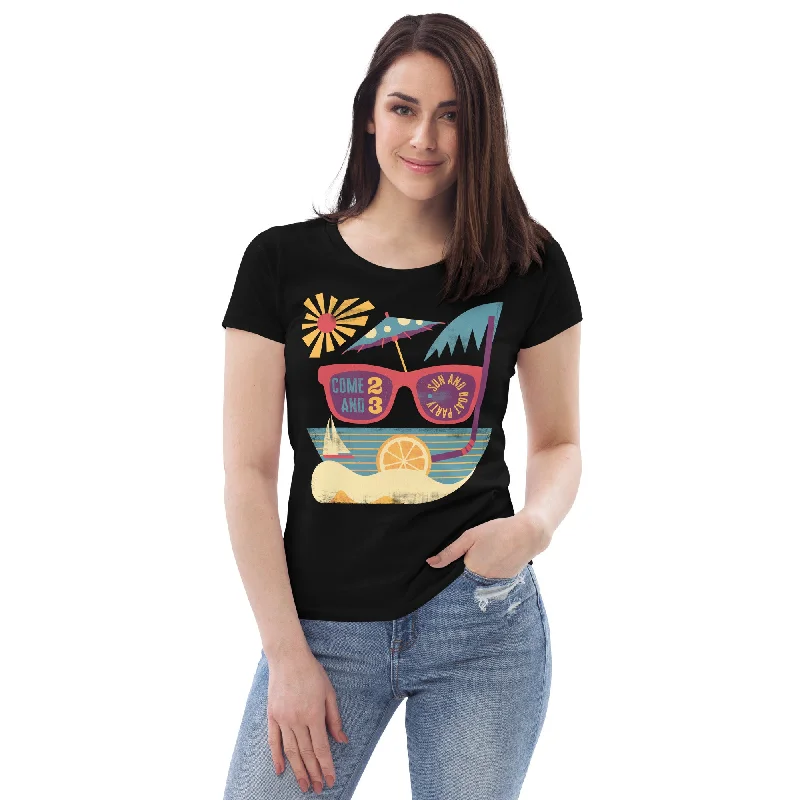 Fitted eco Women's Tee, Boat Party