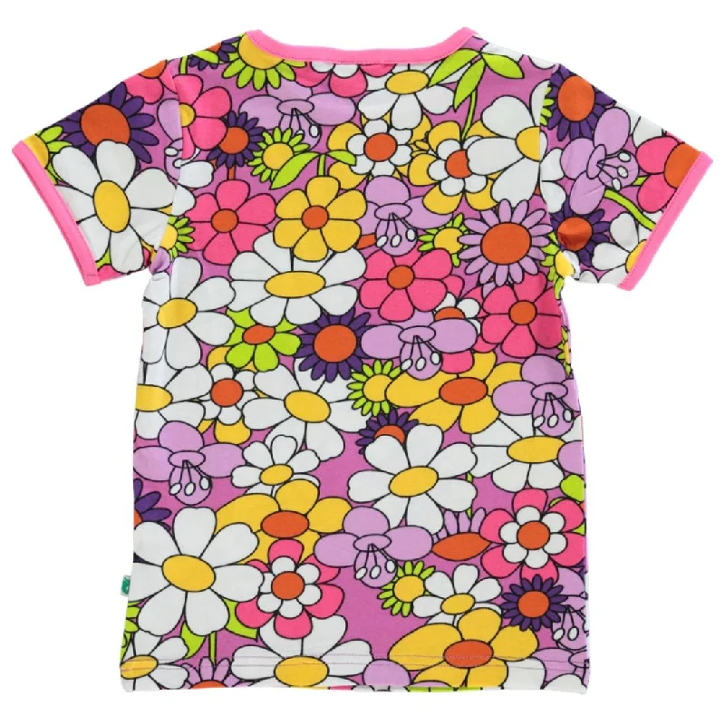 Flowers Short Sleeve Shirt  in Spring Pink