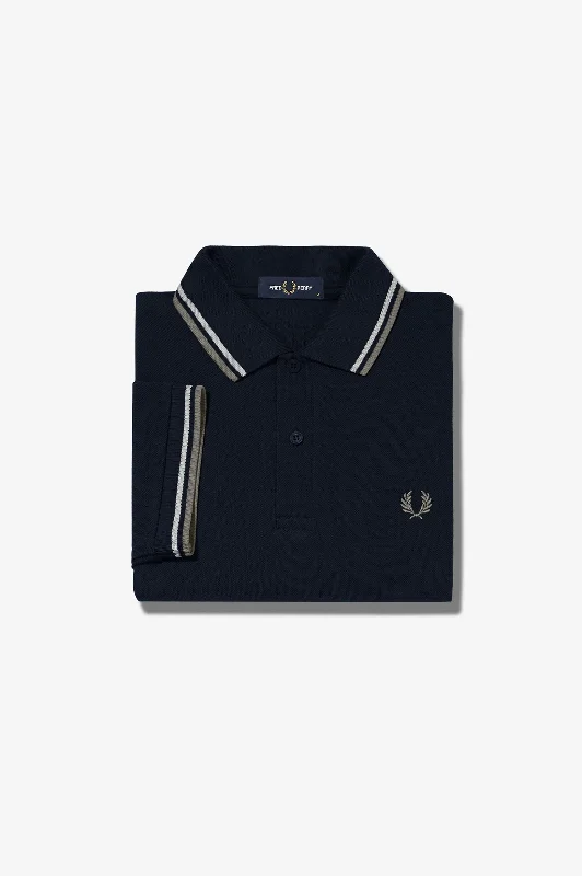 Fred Perry Polo Navy / Snow White / Light Oyster