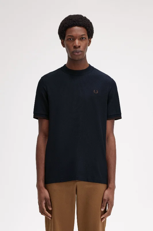 Tipped Cuff Pique Shirt