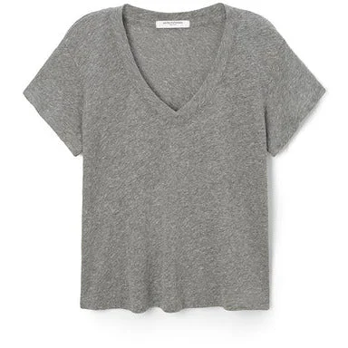 HENDRIX BASIC V NECK - HEATHER GREY