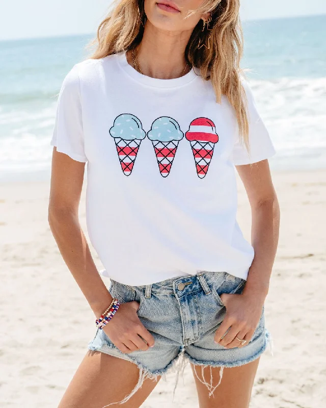 Ice Cream Cone Cotton Tee - FINAL SALE