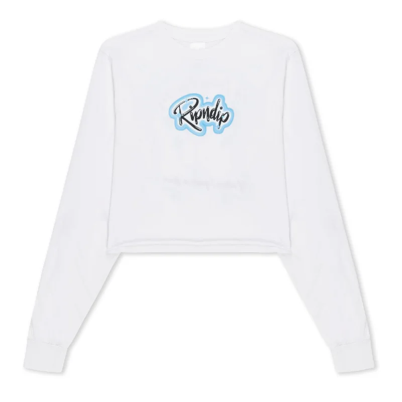 In Loving Memory Cropped Long Sleeve (White)