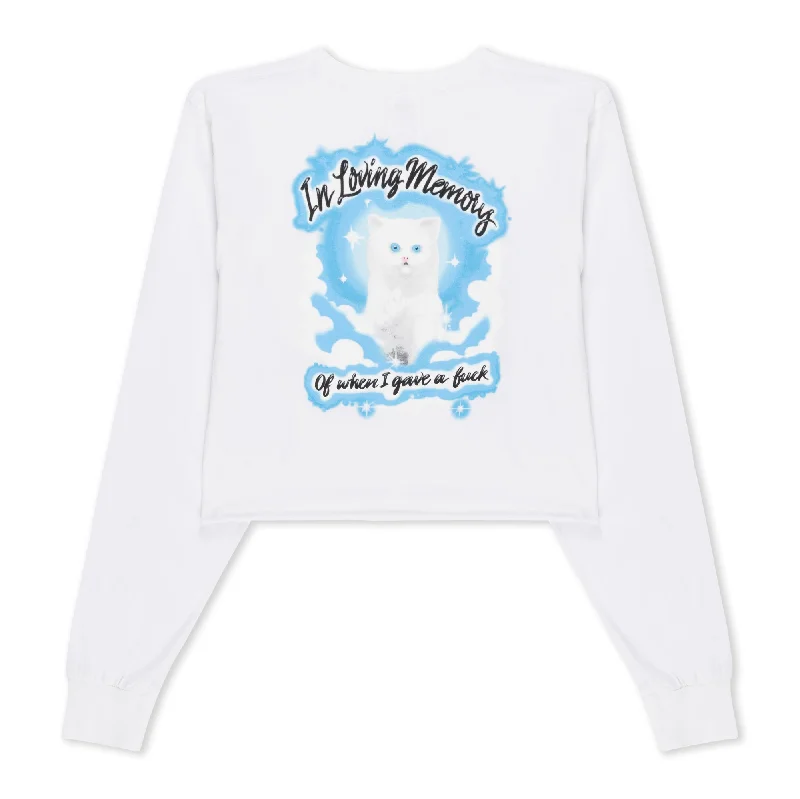 In Loving Memory Cropped Long Sleeve (White)