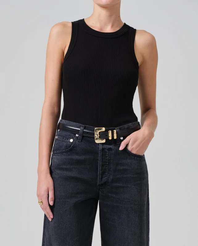 ISABEL RIB TANK / BLACK