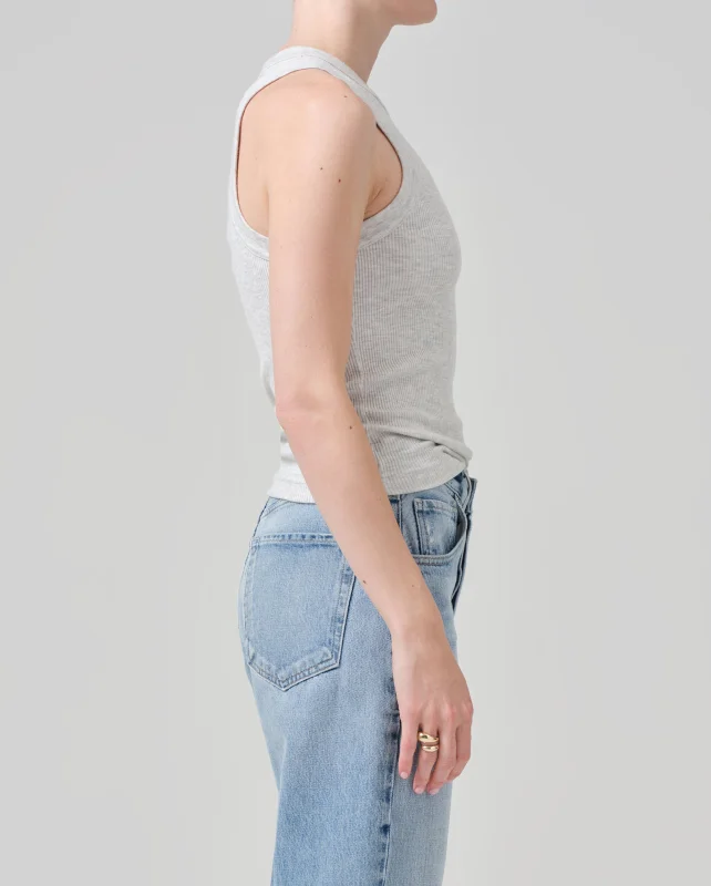 ISABEL RIB TANK / HEATHER GREY