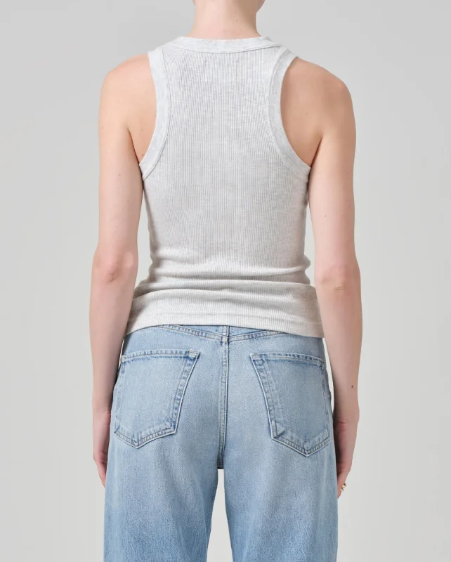 ISABEL RIB TANK / HEATHER GREY