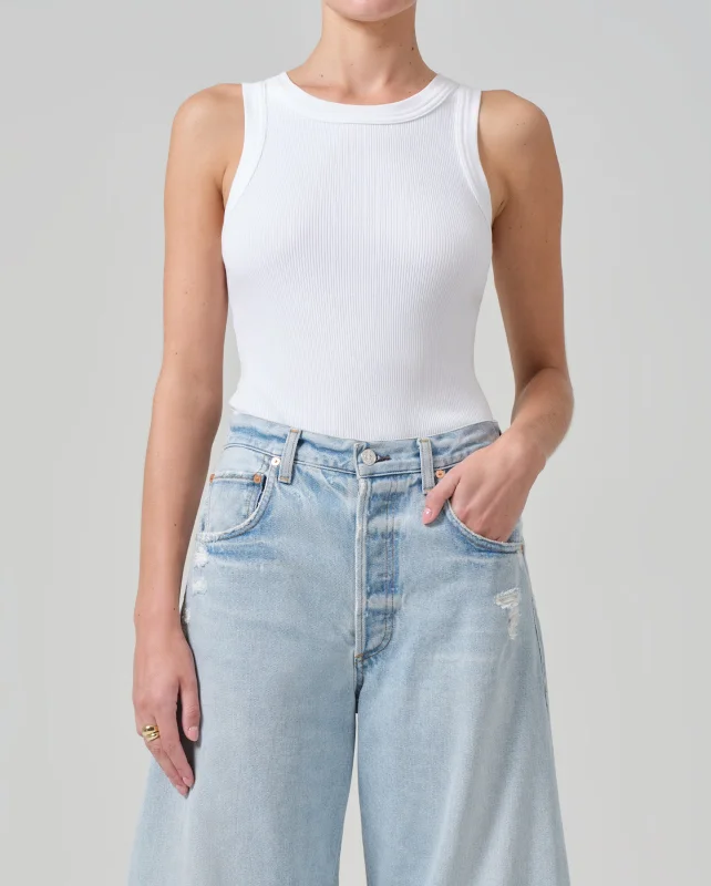 ISABEL RIB TANK / WHITE