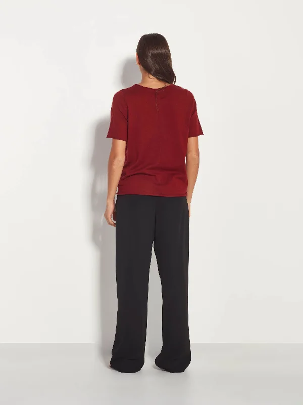 JHL Crew T (Fine Cotton Cashmere) Deep Red