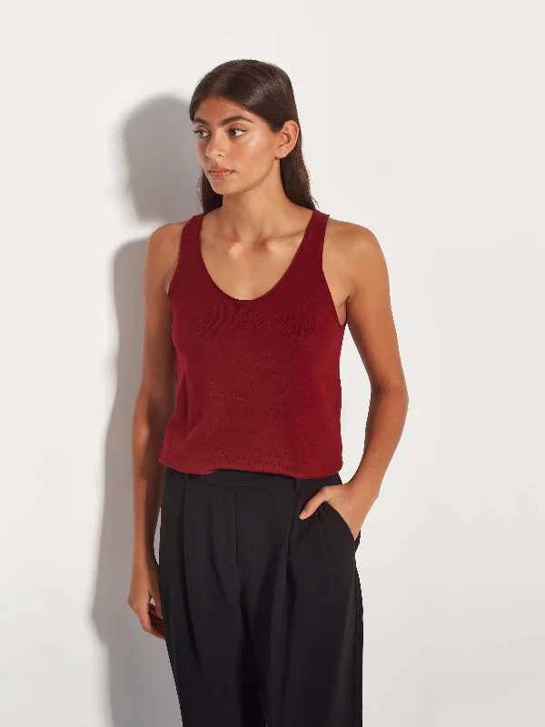 JHL Tank (Fine Cotton Cashmere) Deep Red